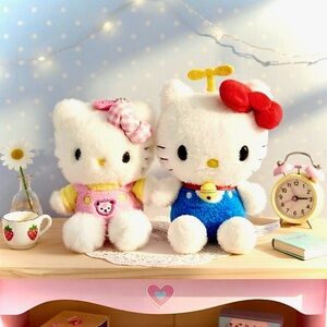 Sanrio Hello Kitty Plush Bag Charm Keychain Set Mini Kawaii Plush 4–4.75”